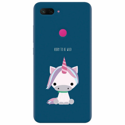 Husa silicon pentru Xiaomi Mi 8 Lite, Horn To Be Wild Cute Unicorn foto