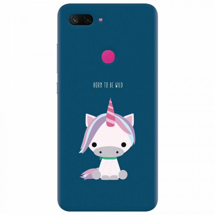 Husa silicon pentru Xiaomi Mi 8 Lite, Horn To Be Wild Cute Unicorn