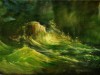 Tablou peisaj marin nesemnat., Marine, Ulei, Realism