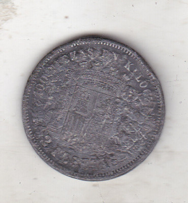 bnk mnd Spania 2 pesetas 1870 - fals de epoca foto