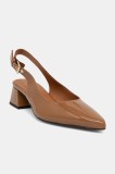 Billi Bi pantofi de piele culoarea maro, cu toc drept, A8320