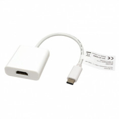 Adaptor USB tip C la HDMI T-M 10cm Alb, Value 12.99.3210