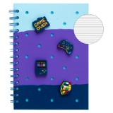 Carnet Notițe A5, Model Gaming, Culori Multicolor, 80 File, Legare Spirala, Oem