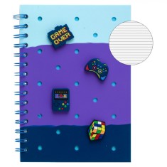 Carnet Notițe A5, Model Gaming, Culori Multicolor, 80 File, Legare Spirala