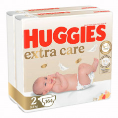 Scutece Huggies, Extra Care Mega, Nr 2, 3-6 kg, 164 buc