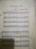 Partitură Psalmul 123, 7 pagini, Martian Negrea, stampila