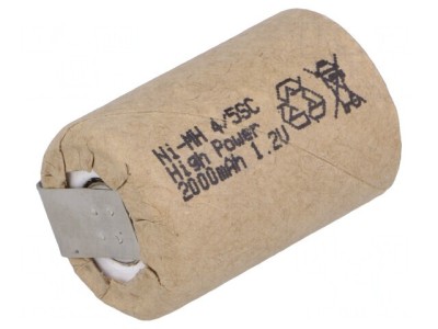 Baterie Ni-MH 4/5SC 1,2V 2000mAh cu Urechi pentru Lipire foto
