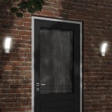 VidaXL Lămpi exterioare de perete LED/senzor 2 buc alb aluminiu turnat