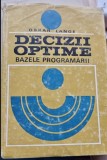 DECIZII OPTIME. BAZELE PROGRAMARII - OSKAR LANGE