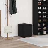 VidaXL Banca de depozitare Stejar Negru 42x42x45 cm Lemn Masiv