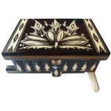 Cutie magică puzzle de depozitare pentru bijuterii pentru bibelouri cu cheie ascunsă decoratiune negru