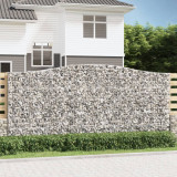 Cosuri gabion arcuite 5 buc, 400x50x180/200 cm, fier galvanizat GartenMobel Dekor, vidaXL