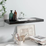 Raft perete suspendat vidaXL, 60 cm, negru extralucios, MDF, design modern, montare usoara, capacitate 7 kg