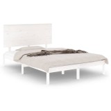 Cumpara ieftin Cadru de pat fara saltea, alb, 120x200 cm, lemn masiv pin