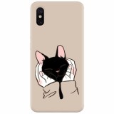Husa silicon pentru Xiaomi Mi 8 Pro, Th Black Cat In Hands