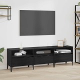 vidaXL Cabinet TV cu sertar Stejar Negru 150 x 30 x 45 cm 879485