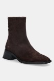 Vagabond Shoemakers cizme din piele &icirc;ntoarsă BLANCA culoarea maro, cu toc drept, 5217-240-31