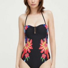 Desigual costum de baie dintr-o bucată culoarea negru, cupa usor rigidizata