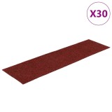 Cumpara ieftin Covorase pentru scari autoadezive, 30 buc., 76x20 cm, dreptunghiulare, rosu bordeaux