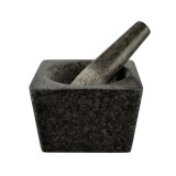 Mojar patrat din granit cu pistil 13&times;13&times;8,5 cm Handy KitchenServ