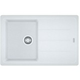 Chiuveta Franke Basis BFG 611-78 alba, cu ventil, 114.0531.803