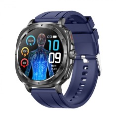 Smartwatch iSEN ET492, Curea silicon mov, 1.43 AMOLED HD, HRV, ECG, Monitorizare sanatate, Functii sport, Bluetooth Call, 380 mAh, Android 5.0 or iOS