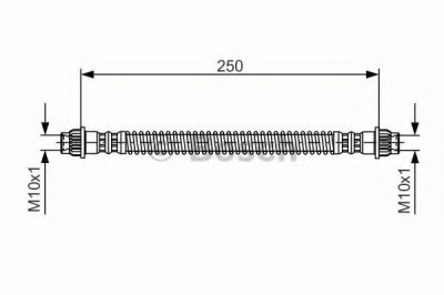 Conducta / cablu frana PEUGEOT EXPERT platou / sasiu (223) (1995 - 2016) BOSCH 1 987 476 947 foto