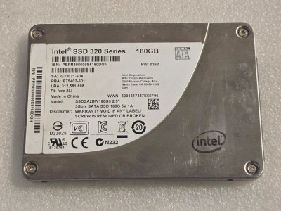 Solid-State Drive (SSD) Intel 320 Series 160GB 2.5&amp;quot; MLC SSDSA2BW160G3 foto