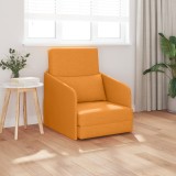 VidaXL Pat-sofa pe podea 2-in-1 Galben &icirc;nchis 65x80x83 cm