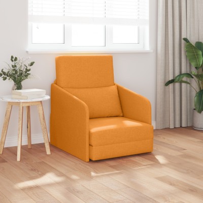 vidaXL Pat-sofa pe podea 2-in-1 Galben &amp;icirc;nchis 65x80x83 cm foto