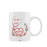 Cana alba personalizata &quot;Cea mai buna asistenta&quot;, INOVATIX&reg;. 330ml, Oem