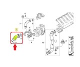 Furtun intercooler, supraalimentare Bmw Seria 5 E60/E61 2003-2010, Seria 6 E63/E64 2004-2011, silicon, RapidAuto 2017PT-1