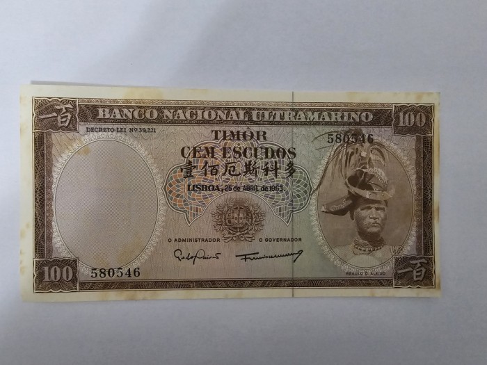 Timor 100 Escudos 1963