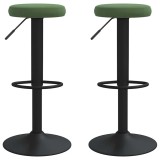 Cumpara ieftin Scaune de bar, 2 buc., verde inchis, catifea
