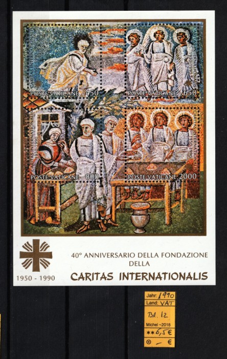 Vatican, 1990 | Aniversare 40 de ani de la fondarea Caritas - Social | MNH | aph
