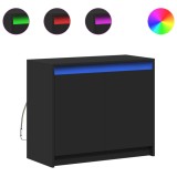 Cumpara ieftin Dulap cu LED, negru, 72x34x61 cm, lemn prelucrat