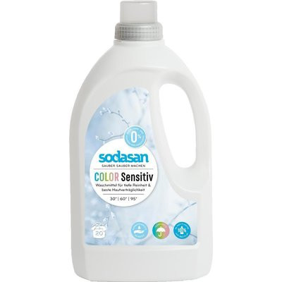 Detergent Ecologic Lichid pentru Rufe Albe si Colorate Sensitiv Sodasan 1.5L foto