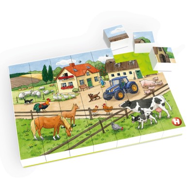 Puzzle Ferma de animale Hubelino (35 piese) foto