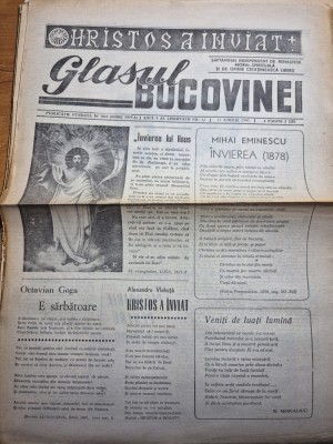 ziarul glasul bucovinei 13 aprilie 1990 foto