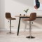 Scaune de bar, 2 buc., maro, material textil - 2