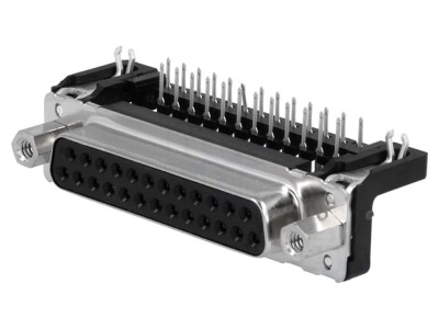 Conector D-Sub 25 pin mamă 90&amp;deg; THT foto