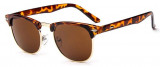 Cumpara ieftin Ochelari de soare Clubmaster Retro Maro - Maro animal print, THEICONIC