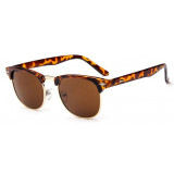 Ochelari de soare Clubmaster Retro Maro - Maro animal print