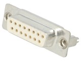 Conector D-Sub 15 pini soclu mamă PCB THT Deltron AG DTS15SY/2M86UN