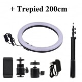 Lampa circulara LED 30 cm diametru, trepied reglabil 200 cm