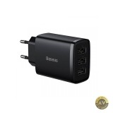 Incarcator Retea Baseus Compact 3U 17W 2.1A 3 x USB-A Negru CCXJ020101