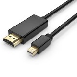 Cablu Mini DisplayPort (mini DP) la HDMI, 1.8m, Contacte Aurite, Alb