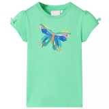 Tricou pentru copii, verde deschis, 104, vidaXL