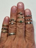 LOT - 11 INELE AUR + Diamante + Safire + Rubine + Smarald - Vintage - 20g. - Doar 85e/gr. !