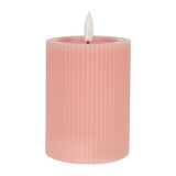 Cumpara ieftin Lumanare ceara roz cu led &Oslash; 8x13 cm